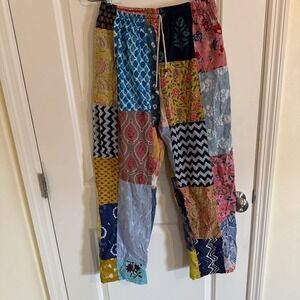 Boho Hippie Patchwork Festival Concert Pants - Kathmandu Imports - Women's Sm